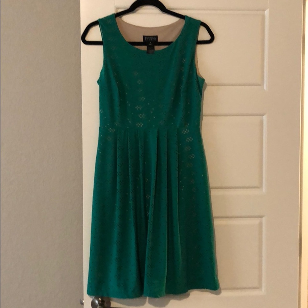 Green eyelet dress
